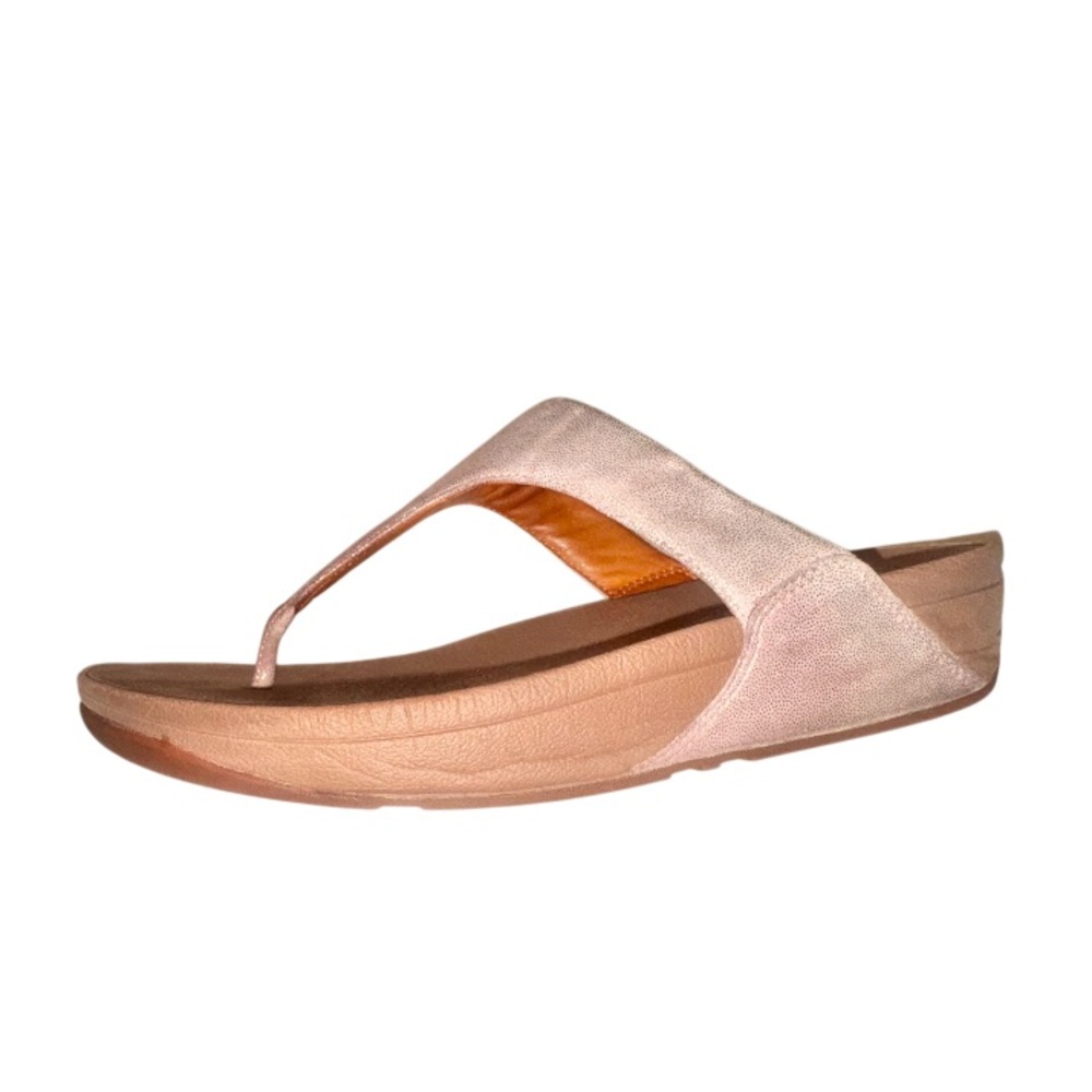 FITFLOP BRAND LULU SPARKLE nude sandals women’s flip flops size 9 - Picture 3 of 14